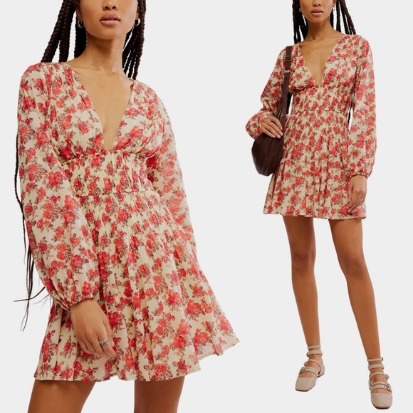 FREE PEOPLE Women’s Keep You Mini Dress-Classic Combo-Size X-Small - Picture 10 of 16